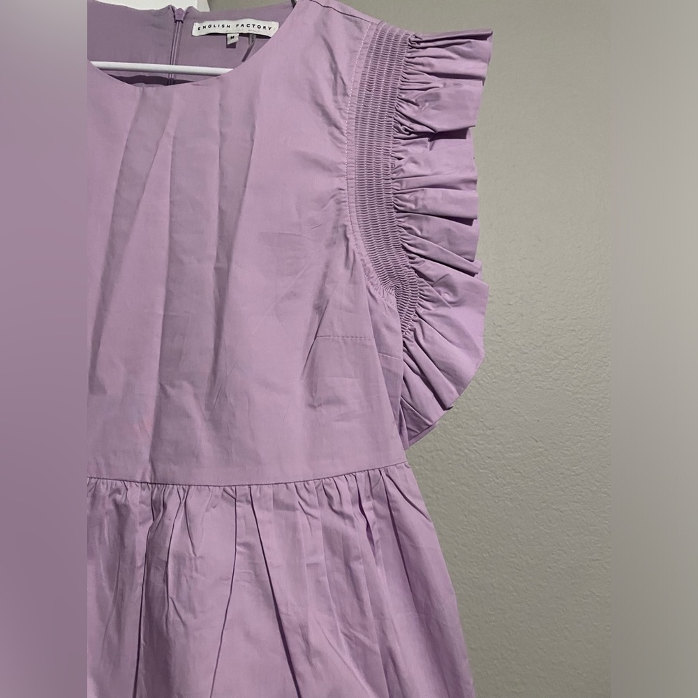 English Factory Purple Ruffled Tiered Sundress - Picture 3 of 9